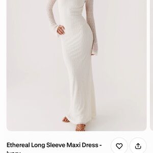 Peppermayo Ivory Long Sleeve Maxi Dress